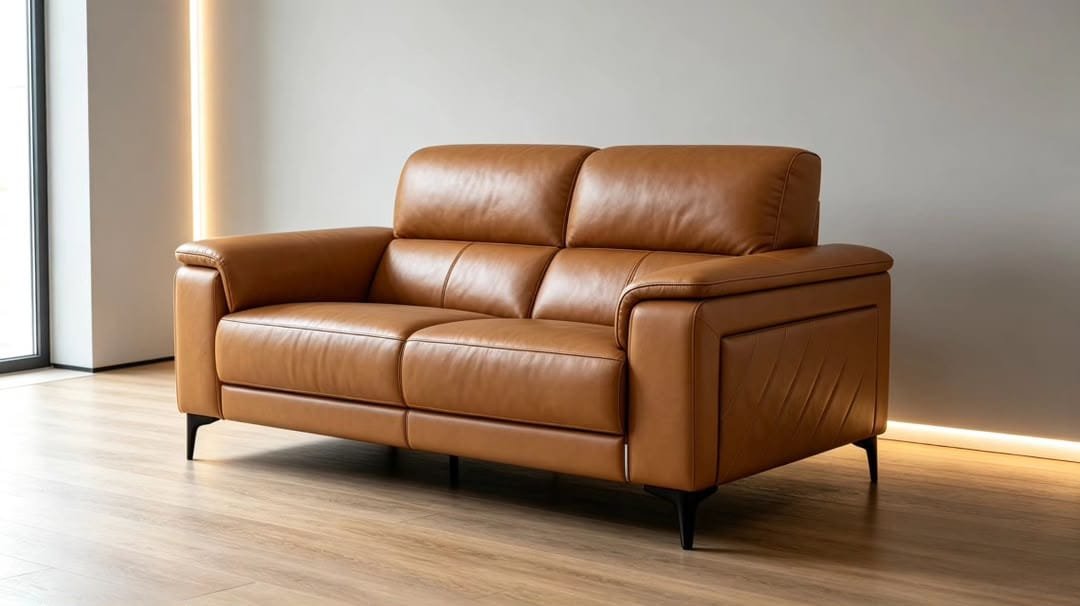 Cognac Tufted Loveseat