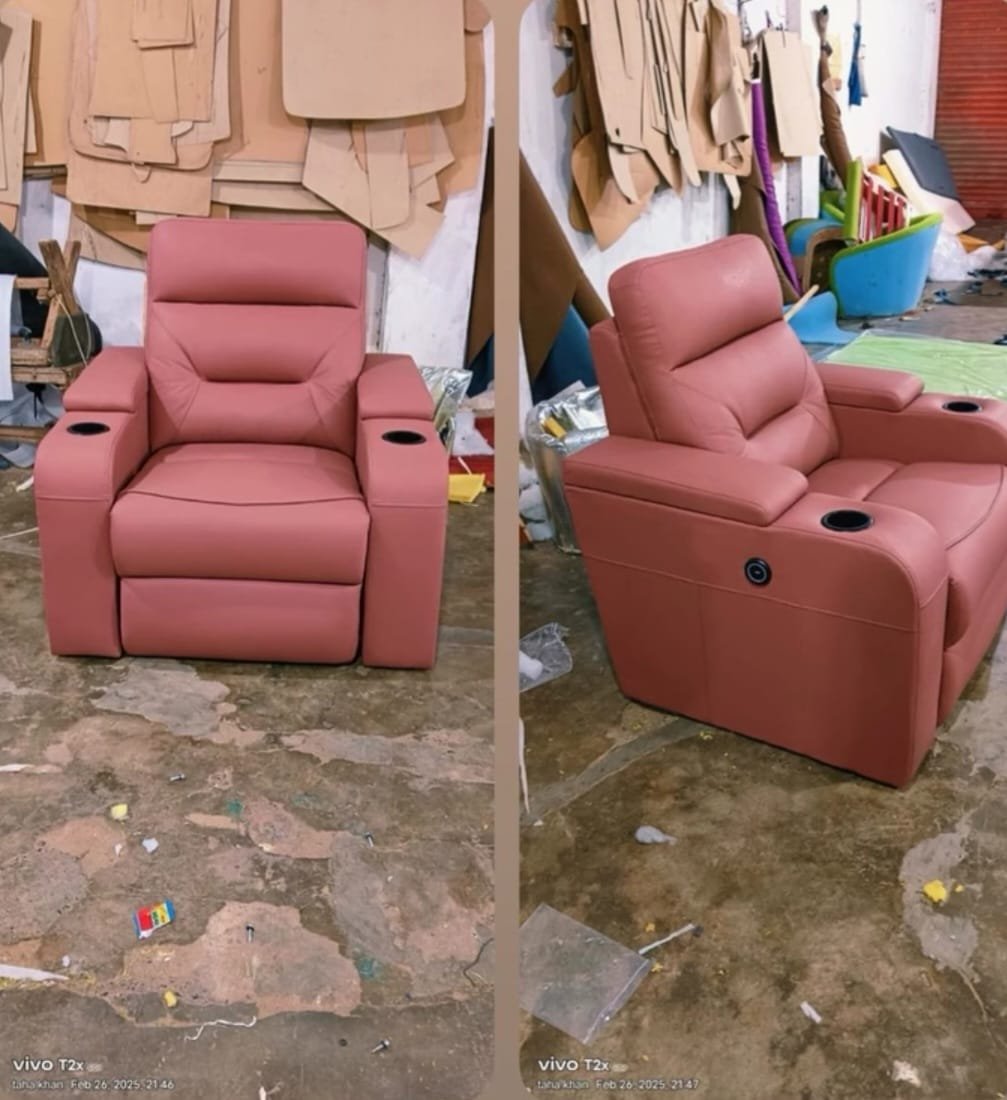 Dusty Rose Recliner Armchair